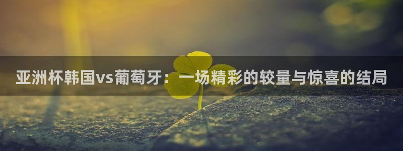 世界杯预选赛直播：亚洲杯韩国vs葡萄牙：一场精彩的较量与惊喜的结局